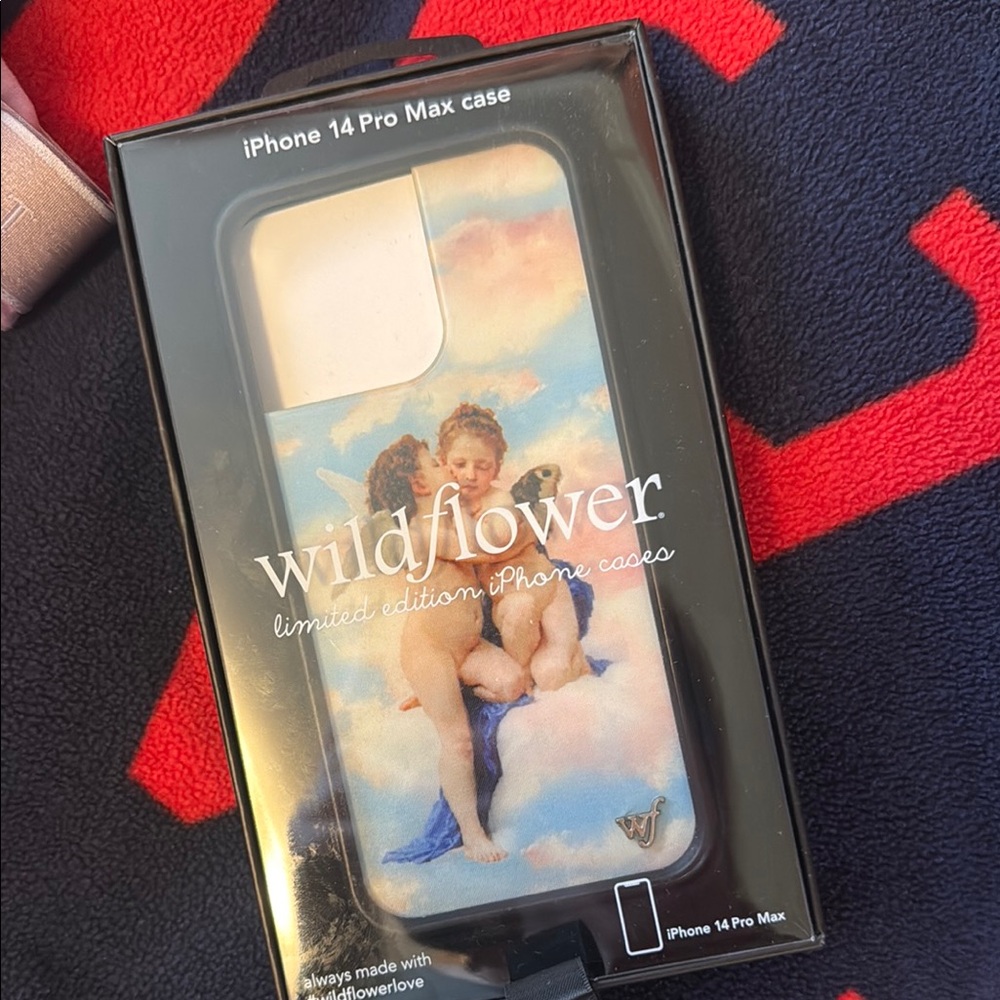 Wildflowers Angelic iPhone 14 Pro Max Case - Blue and Cream